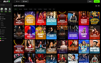 Blitz live casino games.