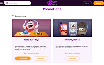 Boo Casino welcome bonus