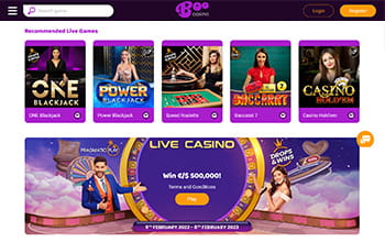 Boo Casino live games