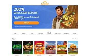 Casimba Casino Home Page