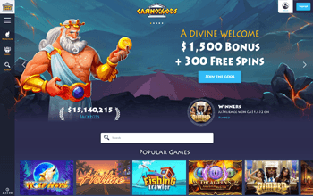 Casino Gods casino homepage