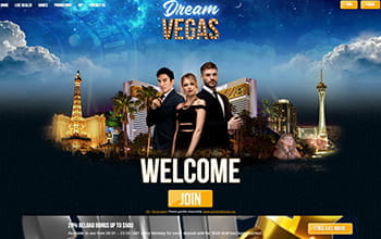 Dream Vegas casino homepage