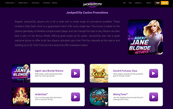 JackpotCity Casino welcome bonus