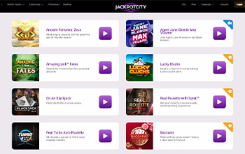 JackpotCity Casino games