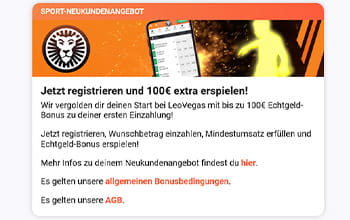 LeoVegas casino welcome bonus