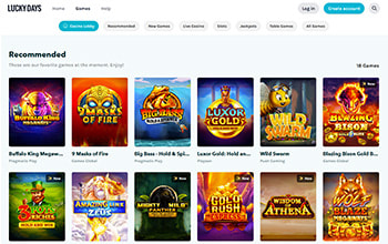 LuckyDays casino games