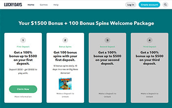 LuckyDays casino bonus offers