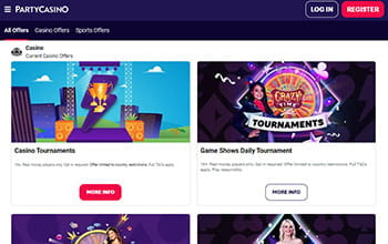 PartyCasino bonus offers