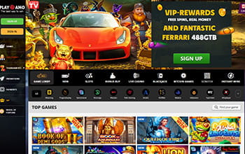 PlayAmo casino homepage