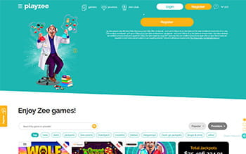 Playzee casino homepage
