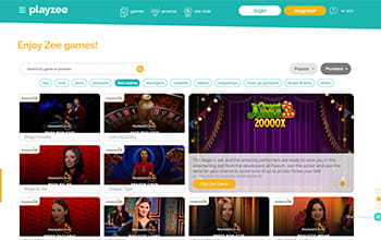 Playzee Live casino games