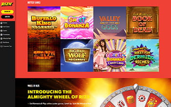 Rizk Casino Homepage