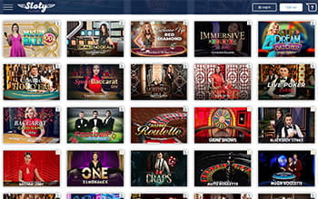Sloty Live Casino Games