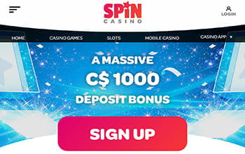 Spin Casino welcome bonus