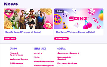 Spinz Bonus Offers
