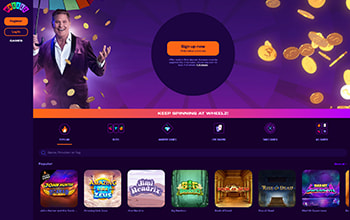 Wheelz Casino Homepage
