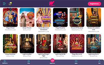 Wild Fortune Live casino games