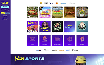 Wildz Casino homepage